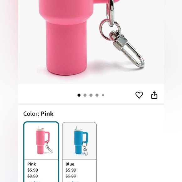 💕5/$15 Pink and Blue Keychain Cup Set - Picture 6 of 8